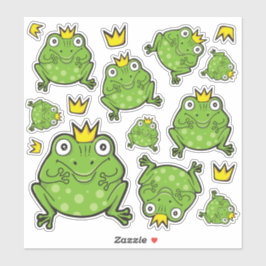 Frog Cartoon Sticker Set
