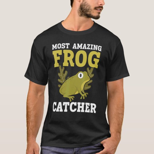 Frog Catcher Froggy Toad Tadpole Amphibian Herpeto T-shirt (Voorkant)