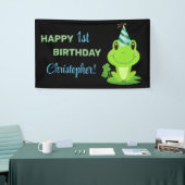 Frog Chalkboard Happy Birthday banner (Beurs)