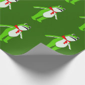 Frog Christmas Holiday Cadeaupapier (Hoek)