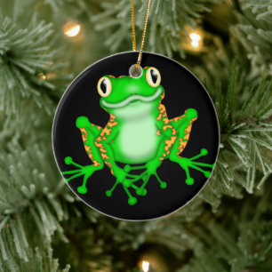 Frog Christmas Holiday Ornament of Doorhanger