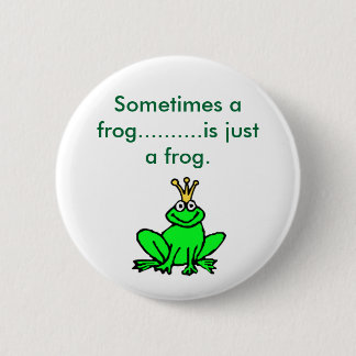 frog_clipart_prince, soms een kikker............. ronde button 5,7 cm