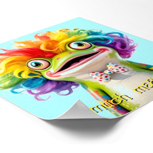 Frog Clown Absurdist Poster "Not Much Means Much" (Hoek)