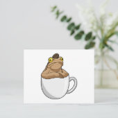 Frog Coffee koffieboon Briefkaart (Staand voorkant)