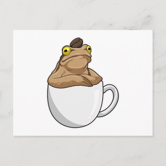Frog Coffee koffieboon Briefkaart (Voorkant)