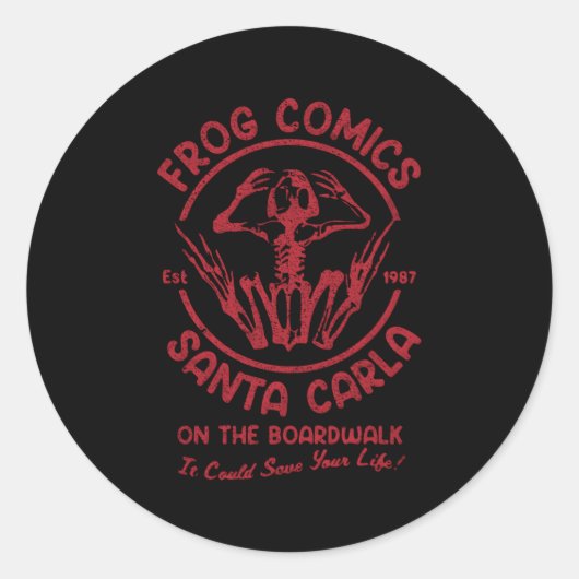 Frog Comics Santa Carla op de promenade Ronde Sticker (Voorkant)