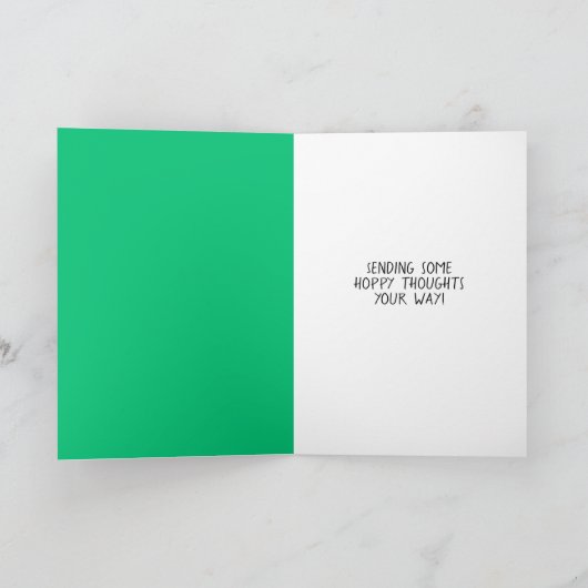 Frog Costume Protester Custom Message Kaart (Binnen)