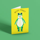 Frog Costume Protester Custom Message Kaart