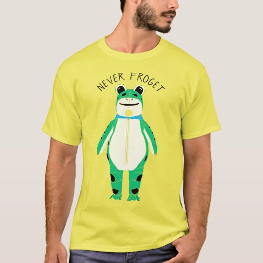 Frog Costume Protester Custom Slogan Graphic T-shirt (Voorkant)