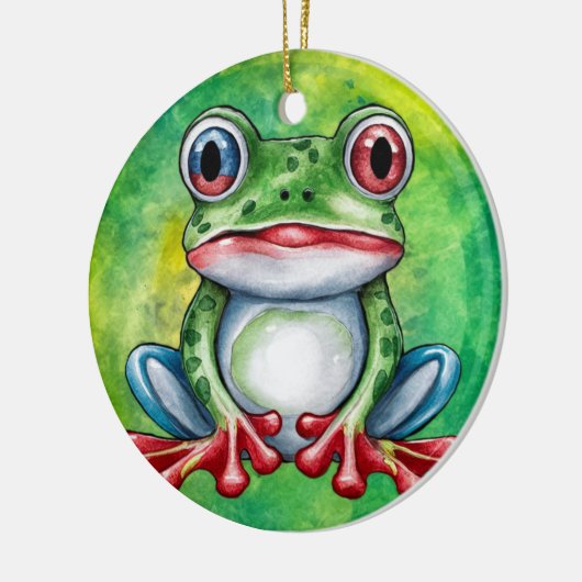 Frog Cut Keramisch Ornament (Links)