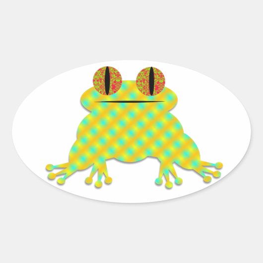Frog Cut Ovale Sticker (Voorkant)
