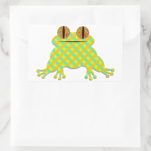 Frog Cut Rechthoekige Sticker (Tas)