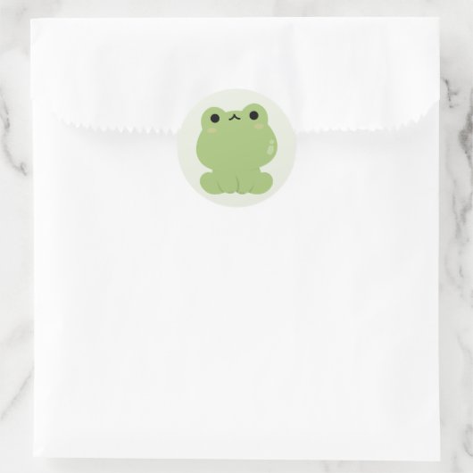 Frog Cut Ronde Sticker (Tas)