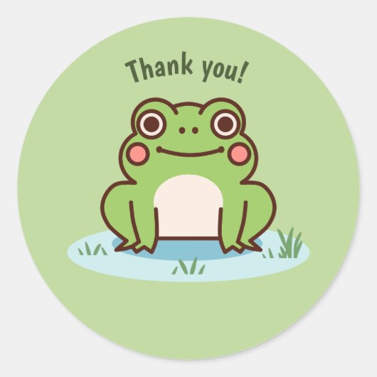 Frog Cut Ronde Sticker (Voorkant)