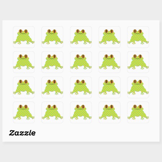 Frog Cut Vierkante Sticker (Vel)