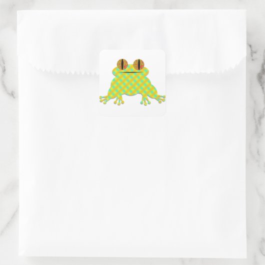Frog Cut Vierkante Sticker (Tas)