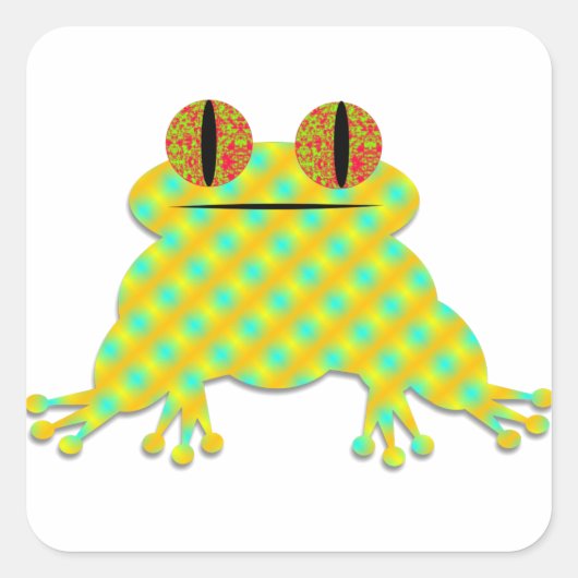 Frog Cut Vierkante Sticker (Voorkant)