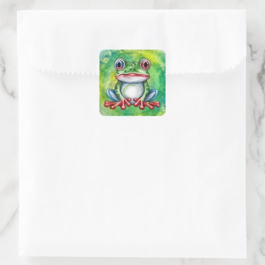 Frog Cut Vierkante Sticker (Tas)