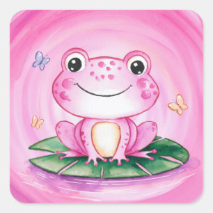 Frog Cut Vierkante Sticker