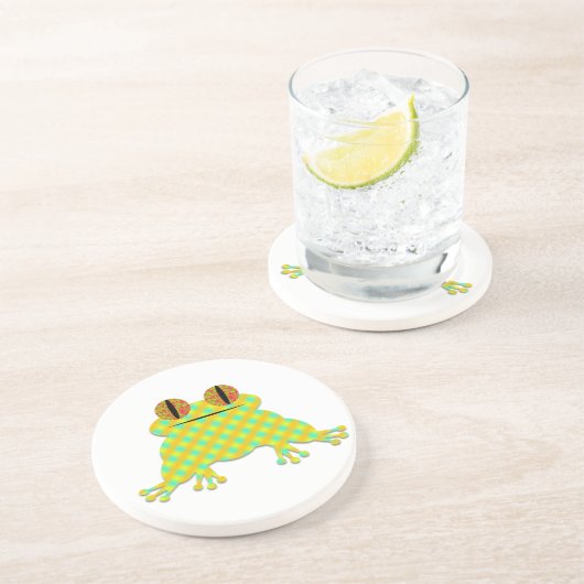 Frog Cut Zandsteen Onderzetter (Zijkant)