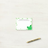 Frog Cute Green Polka Post-it® Notes (Op bureau)