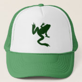 Frog Dark Green Silhouette Trucker Pet (Voorkant)
