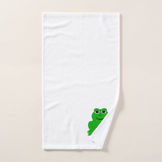 Frog Design Monogrammed Bad Handdoek (Handdoek)
