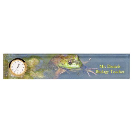  / "FROG DIE BOVEN WATER IN POND WERKT" NAAMBORDJE (Voorkant)