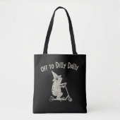 Frog Dilly Dallying Born To Dilly Dally Silly Meme Tote Bag (Voorkant)