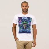 Frog DJ T-Shirt | Funny Rave Party T-shirt| EDM-li (Voorkant volledig)