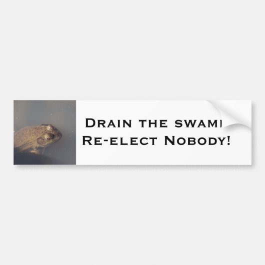 frog Drain the swamp Bumpersticker (Voorkant)