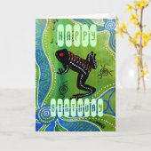 Frog Dreaming Birthday Kaart (Gele Bloem)