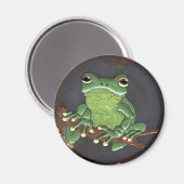 Frog Dreams Tree-Frog Art Magnet (Voorkant / Achterkant)