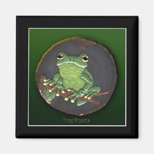 Frog Dreams Tree-Frog Art Magnet
