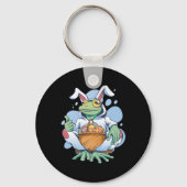 Frog Dressed As Easter Bunny With Eggs Sleutelhanger (Voorkant)
