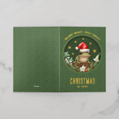 Frog Elegant gevouwen kerst Kaart met folie (Buiten Laag)