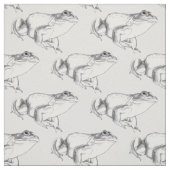 Frog Fabric Bullfrog Art Pattern Fabrics Stof (Swatch)