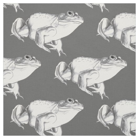 Frog Fabric Bullfrog Art Pattern Fabrics Stof (Swatch)