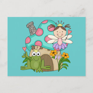 Frog Fairy Toadstool House Tshirts en Gifts Briefkaart
