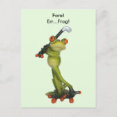 Frog Figurine Golfer Briefkaart (Voorkant)