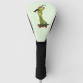Frog Figurine Golfer Driver Hoesje Golfheadcover (Voorkant)