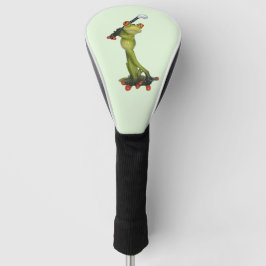 Frog Figurine Golfer Driver Hoesje Golfheadcover