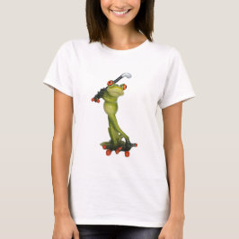 Frog Figurine Golfer T-shirt