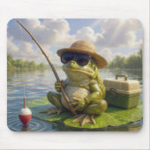 Frog Fishing From a Lily Pad Muismat (Voorkant)