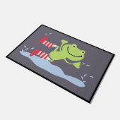 Frog Font Porch Mat, Dancing Frog Welcome Deurmat (Schuin)