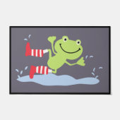Frog Font Porch Mat, Dancing Frog Welcome  Deurmat (Voorkant)