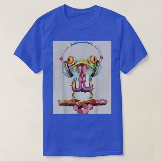 Frog funny music  t-shirt (Design voorkant)