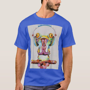 Frog funny music t-shirt