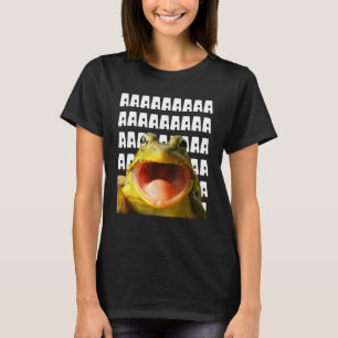 Frog Funny Screaming Meme Mannen Vrouwen Kinder Ki T-shirt