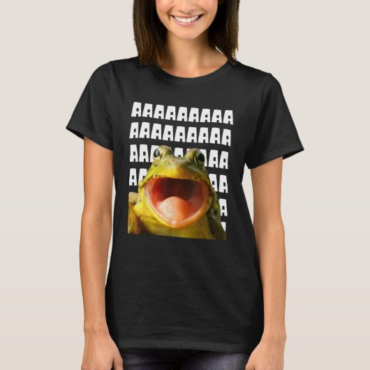Frog Funny Screaming Meme Mannen Vrouwen Kinder Ki T-shirt (Voorkant)
